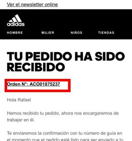 devolver pedido adidas|adidas devuelto pedido.